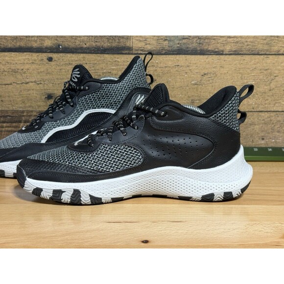 ?Under Armour Curry 3Z 24  Mens 9.5 / Womens 11 Black Grey White EXCELLENT main image 9